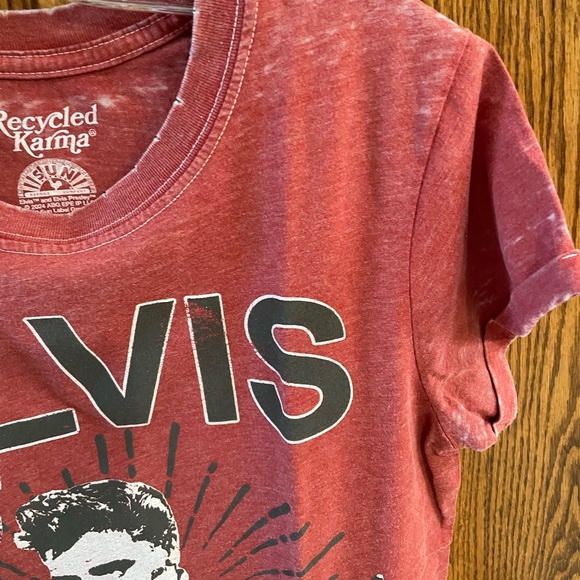 Recycled Karma Red Elvis Graphic Tee - Picture 4 of 7